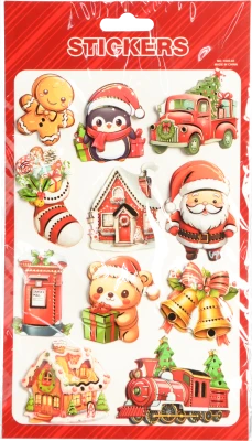 Декор новорічний стікер 1425см