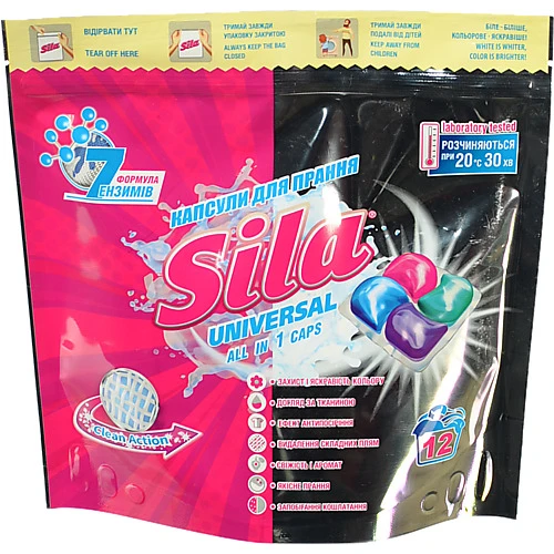 Засіб д.прання Сила 12шт в капсулах