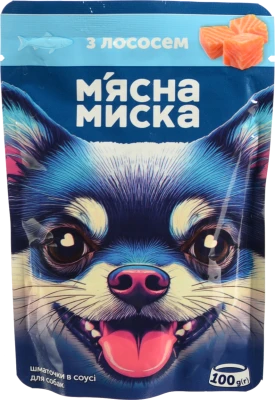 Корм для дорослих собак М'ясна миска - Лосось у соусі - 100г