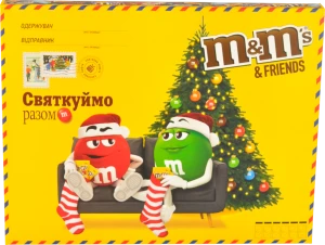 Набір драже батончиків печива цукерок та жувальних драже Велика бандероль M&M's&Friends к/у 316г