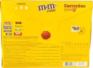 Набір драже батончиків печива цукерок та жувальних драже Велика бандероль M&M's&Friends к/у 316г