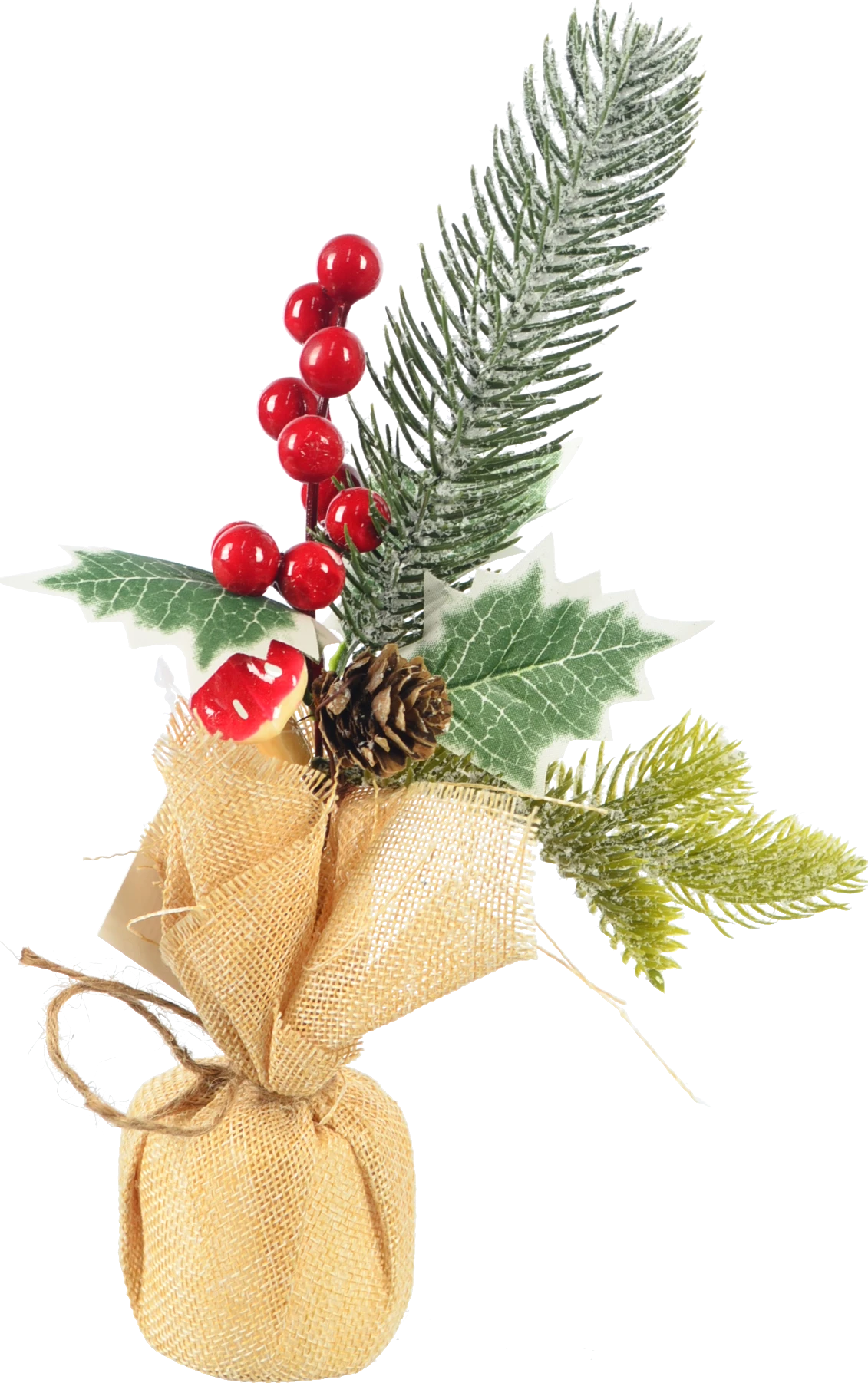 Декор новорічний флористична композиція тип 3 22cm