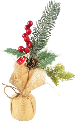 Декор новорічний флористична композиція тип 3 22cm