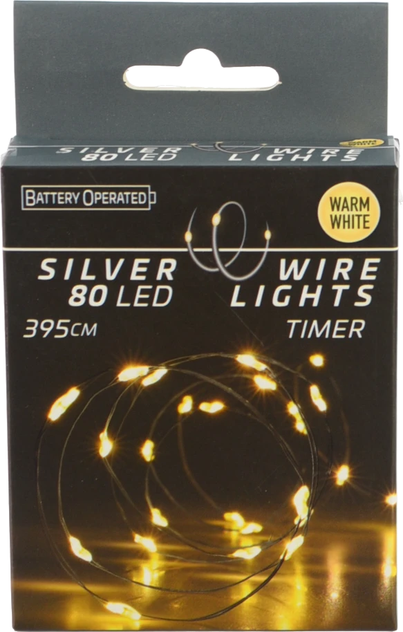 Гірлянда світодіодна 400см 80 ламп led теплий білий таймер