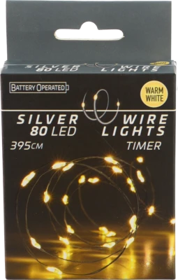 Гірлянда світодіодна 400см 80 ламп led теплий білий таймер