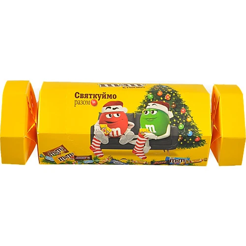 Набір драже печива цукерок та батончиків Новорічна цукерка M&M's&Friends к/у 227.5г