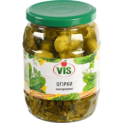 Огірки Vis 670г консервовані