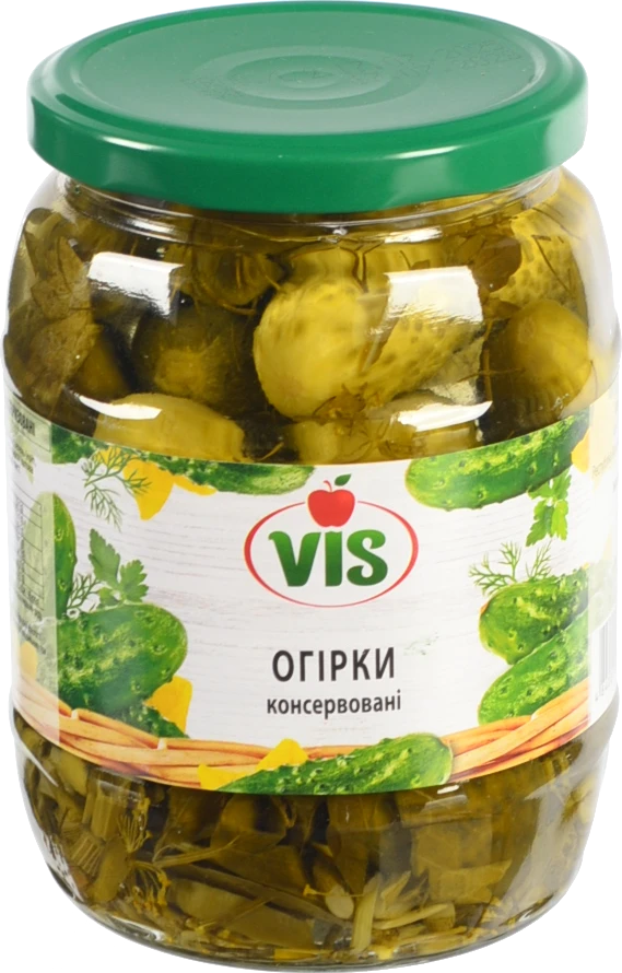 Огірки Vis 670г консервовані
