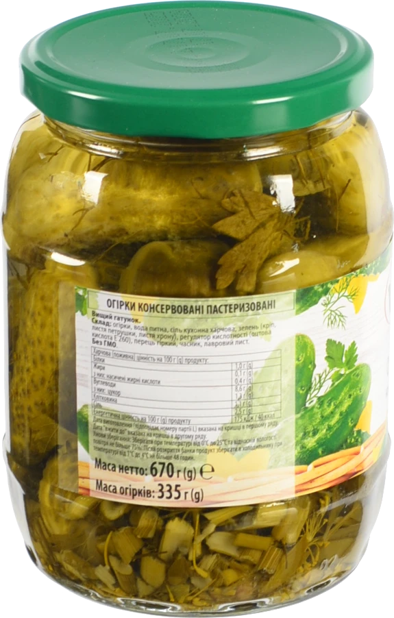 Огірки Vis 670г консервовані