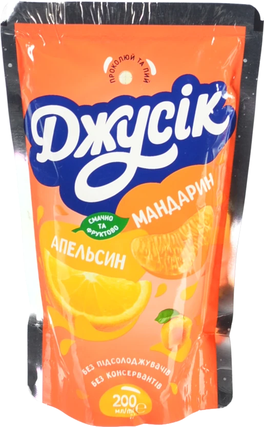 Напій соковий Джусік 0.2л апельсин мандарин