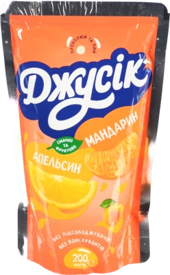Напій соковий Джусік 0.2л апельсин мандарин