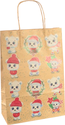 Пакет паперовий ПБС 340х230х100 крафт