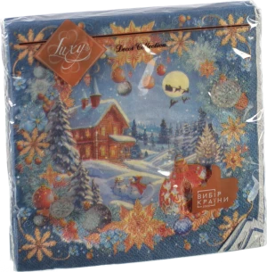 Серветка Luxy 18шт 33х33 3 шари магія свята