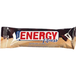 Батончик-мюслі з суфле, глазурований шоколадною глазур’ю Power Energy Fitness, 30 г