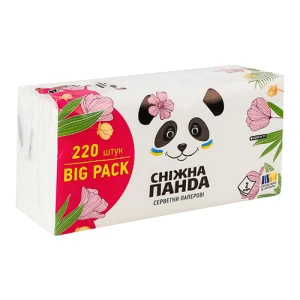 Серветки Сніжна панда 220шт 2 шари