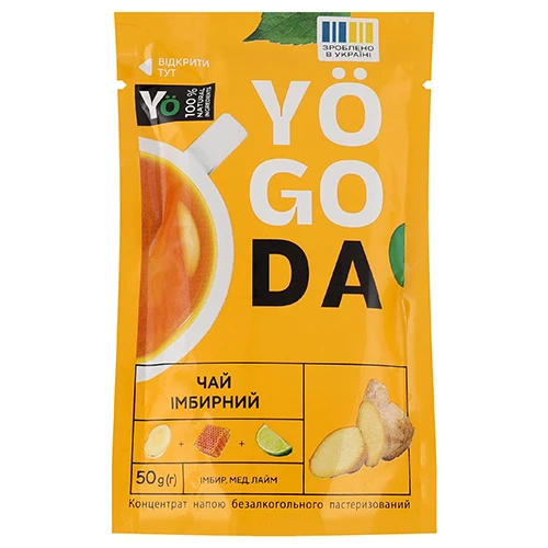 Концентрат напою безалкогольного пастеризований Чай імбирний Yogoda д/п 50г