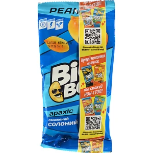 Арахіс Big Bob смажений солоний, 60 г купити в Одесі за низькою