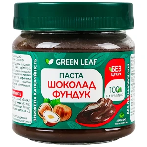 Паста Green Leaf 200г шоколад фундук стевія