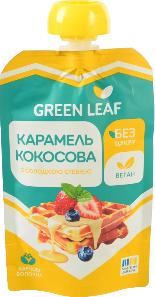Карамель кокосова з солодкою стевією Green Leaf 90г