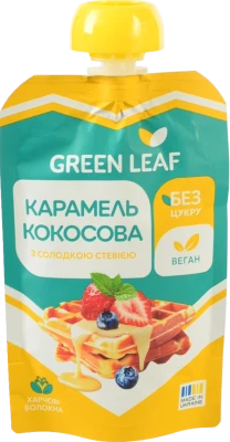 Карамель кокосова з солодкою стевією Green Leaf 90г