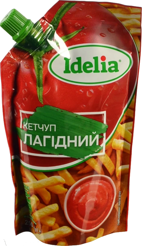 Кетчуп Idelia 250г лагідний д.пак