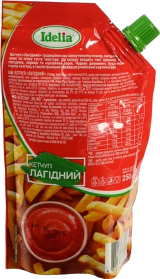 Кетчуп Idelia 250г лагідний д.пак