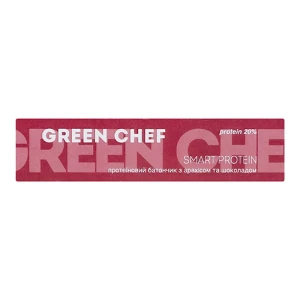Батончик протеїновий з арахісом та шоколадом з підсолоджувачами Smart protein Green Chef к/у 40г