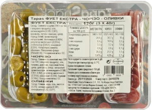 Набір нарізка Caula TapaSnack 120г фует чорізо оливки №3