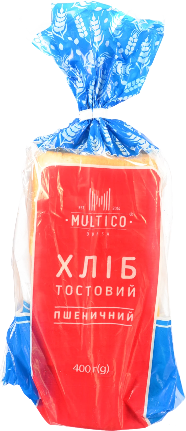 Хліб «Тостовий» «Пшеничний» від ТМ «Multico», нарізаний, 400 г