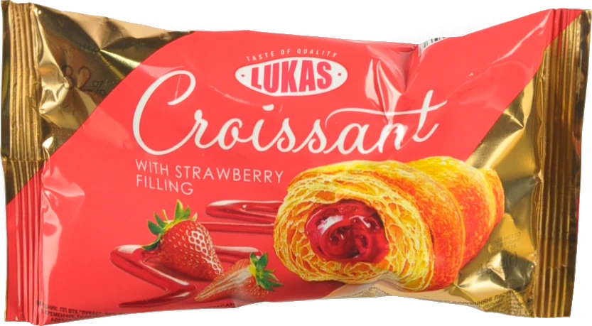 Круасан з полуничним наповнювачем Lukas 45г