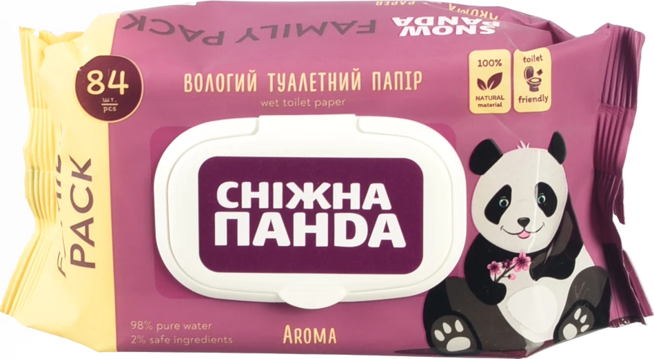 Т.папір Сніжна панда 84 шт aroma вологий