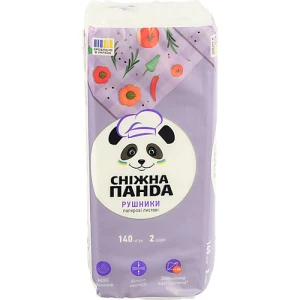 Рушники паперові листові 2-х шарові Сніжна панда 140шт