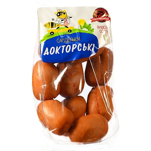 Сардельки Салтівський М’ясокомбінат Докторські, вищого ґатунку
