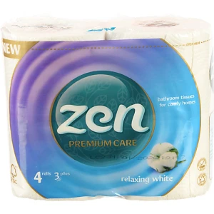 Туалетний папір Zen premium 3 шари 4 рулони