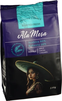 Кава Ala Mesa 230г арабіка 80% робуста 20%