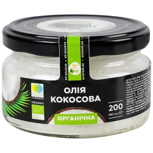 Олія кокосова сира органічна c/б 200мл
