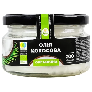 Олія кокосова сира органічна c/б 200мл