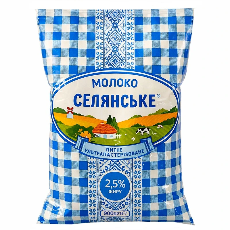Молоко Селянське 2,5% ультрапастеризоване 900 мл