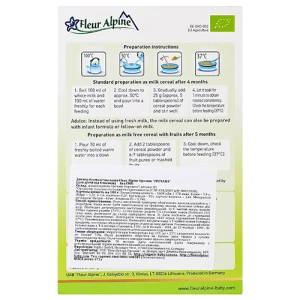 Каша безмолочна для дітей від 4міс Buckwheat cereal Organic Fleur Alpine к/у 175г