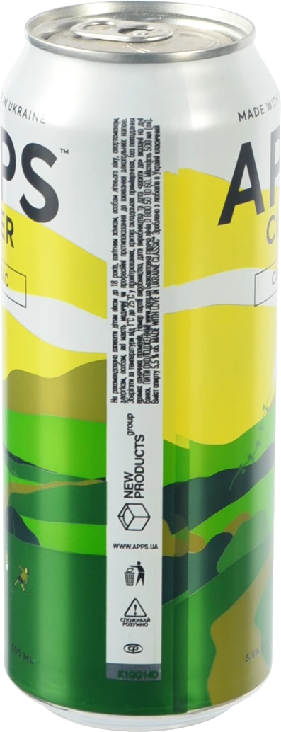 Сидр Apps 500мл 5.5% солодкий газований Класік з/б