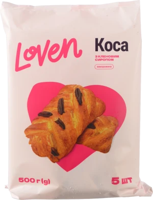 Коса Loven 500г з кленовим сиропом (5шт х 100г)