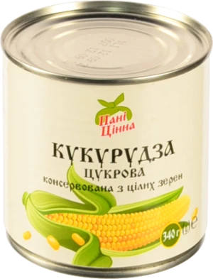 Кукурудза Пані Цінна 340г цукрова вакумована з.б