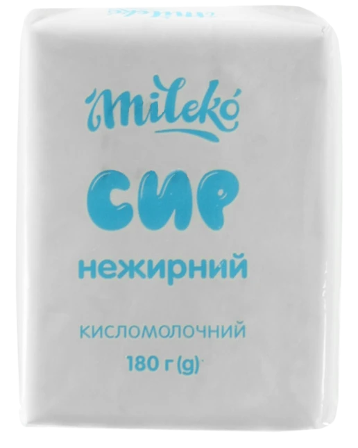 Сир к.м. Mileko 180г нежирний ф.п.