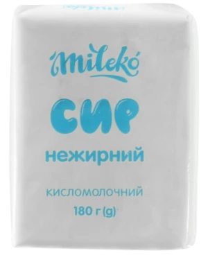 Сир к.м. Mileko 180г нежирний ф.п.