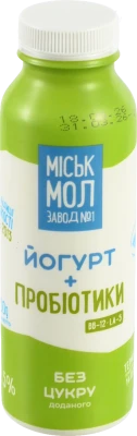 Йогурт ММЗ 330г 2.5 без цукру пробіотики пет