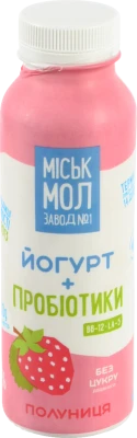 Йогурт ММЗ 330г 2.5 полуниця б.цукру пробіоти