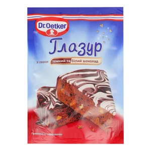 Глазур Темний та білий шоколад Dr.Oetker д/п 100г