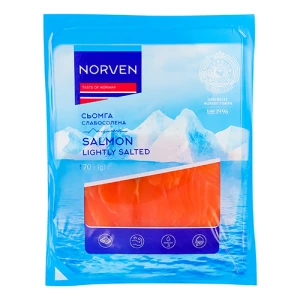 Сьомга нарізка Norven 70г слабосолона в/у