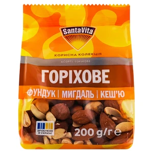 Асорті Горіхове SantaVita «Корисна колекція», 200 г