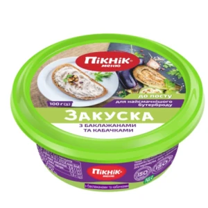 Закуска для бутербродів з баклажанами та кабачками Пікнік меню ст 100г